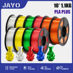 JAYO PLA PLUS Transparente 3D Printer Filament 1.75mm 1.1KG/Rolls 3D Printing Materials for 100% No Bubble &FDM 3D Pen DIY Gift