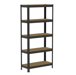 5 Tier Metel Garage Shelf Unit 150x70x30cm, Heavy Duty, Boltless Design, for Warehouse Workshop Office, 875kg Total Capacity