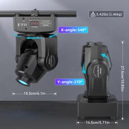Gwong 150W LED Show Light Gobo Pattern Light Stgae Effect Moving Head Light with Remote Control 9/11CH DMX for Wedding Concert Club KTV