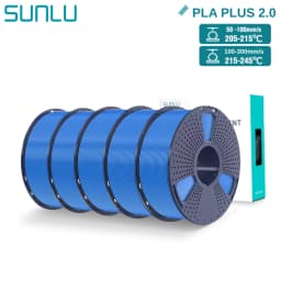 SUNLU PLA+2.0 3D Filament 5KG PLA PLUS Upgrade 1.75mm Neatly Wound Colorful 3D Filaments Spool for FDM 3D Printing Materials