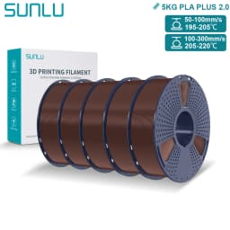 SUNLU PLA+2.0 3D Filament 5KG PLA PLUS Upgrade 1.75mm Neatly Wound Colorful 3D Filaments Spool for FDM 3D Printing Materials