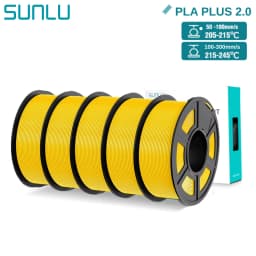 SUNLU PLA+2.0 3D Filament 5KG PLA PLUS Upgrade 1.75mm Neatly Wound Colorful 3D Filaments Spool for FDM 3D Printing Materials
