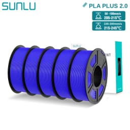 SUNLU PLA+2.0 3D Filament 5KG PLA PLUS Upgrade 1.75mm Neatly Wound Colorful 3D Filaments Spool for FDM 3D Printing Materials