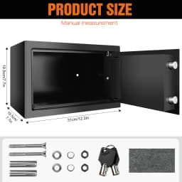 Digital Electronic Security Safe Box with Digital Keypad, 8.5L Steel Construction Cash Safe for Home Office Hotel