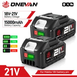 ONEVAN Rechargeable Lithium Ion Battery 15000mah Li-lon Battery Electric Chainsaw Wrench Power Tool For Makita 18V Battery Pin