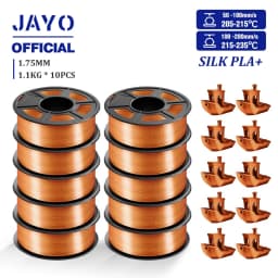 JAYO 10Rolls SILK PLA+ 3D Filament 1.75mm SILK PLA Rainbow Filament for FDM 3D Printer SILK Dual & Triple 3D Printing Materials