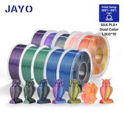 JAYO 10Rolls SILK PLA+ 3D Filament 1.75mm SILK PLA Rainbow Filament for FDM 3D Printer SILK Dual & Triple 3D Printing Materials