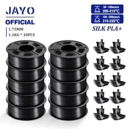 JAYO 10Rolls SILK PLA+ 3D Filament 1.75mm SILK PLA Rainbow Filament for FDM 3D Printer SILK Dual & Triple 3D Printing Materials