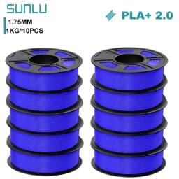 SUNLU 10KG PLA+2.0 3D Printer Filament Tougher and Stronger PLA Plus Filament 1000G/Roll 1.75mm 3D Filament Fit for FDM 3D Print