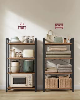 VASAGLE 4-Tier Bookshelf, Bookcase, Shelving Unit, for Office, Study, Living Room, Bedroom, 30 x 66 x 120 cm