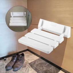 Folding Shower Seat Wall Mounted Secure Folding Shower Bench Space Saving Mounted Shower Seat Luxury Fold Down Shower Seat