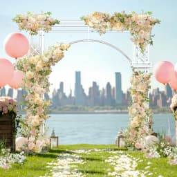 Large Heavy Duty Metal Wedding Arch Frame Party Backdrop Stand for Birthday Garden Trellis