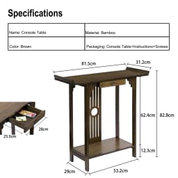Chinese Style Hall Console Table, Accent Table, Entryway with Drawer, Storage Shelf, Wood Furniture