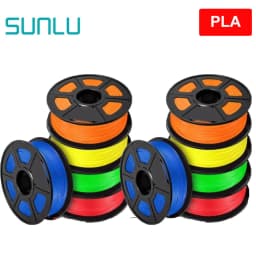 SUNLU 10KG 3D Filament PLA/PLA PLUS/PETG/Easy ABS Filamnet 1.75mm 10Roll 1KG Neatly Wound 3D Printer Filament for 3D Printer
