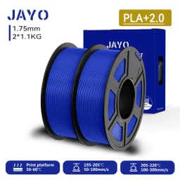 JAYO 2.0 PLA Plus 3D Filament 1.75MM Upgrade PLA + 3D Printer Filament 2 Rolls Neatly Wound 3D Printing Filament High Toughness