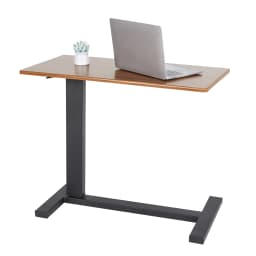 Adjustable Height Overbed Table Bedside Sofa Side Table with Hidden Wheels Hospital Bed Table Rolling Laptop Desk