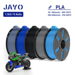 JAYO 3D Filament PLA +/PLA Meta/ PLA Matte/PLA PLUS 2.0/ PLA 1.75MM 5Rolls Coloful Neatly Wound 3D Printer Filament 1.1KG