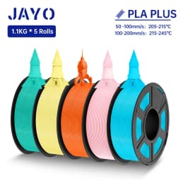 JAYO 3D Filament PLA +/PLA Meta/ PLA Matte/PLA PLUS 2.0/ PLA 1.75MM 5Rolls Coloful Neatly Wound 3D Printer Filament 1.1KG