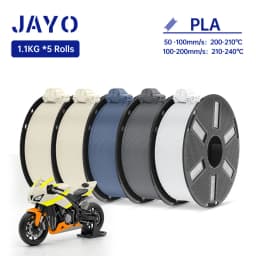 JAYO 3D Filament PLA +/PLA Meta/ PLA Matte/PLA PLUS 2.0/ PLA 1.75MM 5Rolls Coloful Neatly Wound 3D Printer Filament 1.1KG