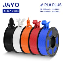 JAYO 3D Filament PLA +/PLA Meta/ PLA Matte/PLA PLUS 2.0/ PLA 1.75MM 5Rolls Coloful Neatly Wound 3D Printer Filament 1.1KG