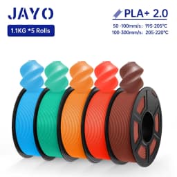 JAYO 3D Filament PLA +/PLA Meta/ PLA Matte/PLA PLUS 2.0/ PLA 1.75MM 5Rolls Coloful Neatly Wound 3D Printer Filament 1.1KG