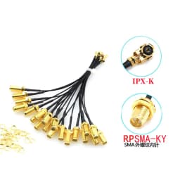 5pcs SMA Connector Cable Female to uFL/u.FL/IPX UFL to SMA Female RG1.13 Antenna RF Cable Assembly RP-SMA-K