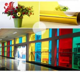 Color Glass Shop Mall KTV Sliding Door Stickers Self-Adhesive Window Film Transparent Insulation Cellophane Decorative Film