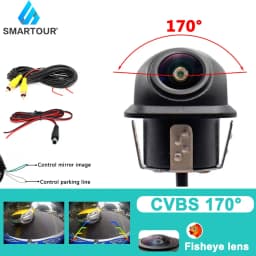 Smartour CCD Fisheye Lens Car Camera AHD 1080P Rear View Wide Angle Reversing Backup Camera HD Night Vision Auto Parking Assist