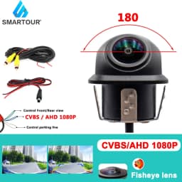 Smartour CCD Fisheye Lens Car Camera AHD 1080P Rear View Wide Angle Reversing Backup Camera HD Night Vision Auto Parking Assist