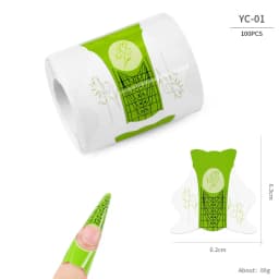 100 Pcs Professional Nail Forms Acrylic UV Gel Polish Nail Extension Stencil Manicure Tools DIY French Manicure Adhesive Sticker