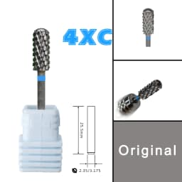 RolinStar 5.35 Small Round Top Barrel Original Steel Carbide Manicure Nail Drill Bit File Accessories