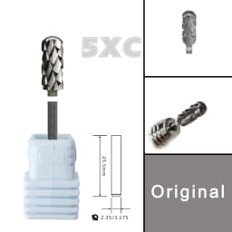RolinStar 5.35 Small Round Top Barrel Original Steel Carbide Manicure Nail Drill Bit File Accessories
