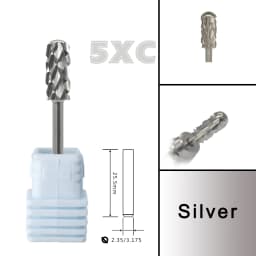 RolinStar 5.35 Small Round Top Barrel Original Steel Carbide Manicure Nail Drill Bit File Accessories