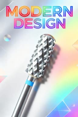 RolinStar 5.35 Small Round Top Barrel Original Steel Carbide Manicure Nail Drill Bit File Accessories
