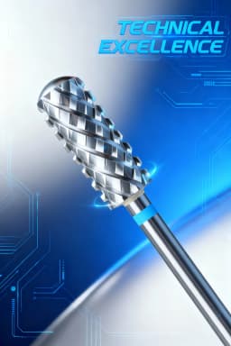 RolinStar 5.35 Small Round Top Barrel Original Steel Carbide Manicure Nail Drill Bit File Accessories