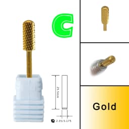 RolinStar 5.35 Small Round Top Barrel Original Steel Carbide Manicure Nail Drill Bit File Accessories