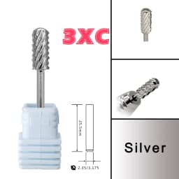 RolinStar 5.35 Small Round Top Barrel Original Steel Carbide Manicure Nail Drill Bit File Accessories
