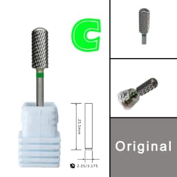 RolinStar 5.35 Small Round Top Barrel Original Steel Carbide Manicure Nail Drill Bit File Accessories