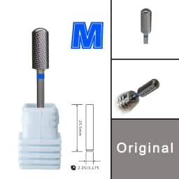 RolinStar 5.35 Small Round Top Barrel Original Steel Carbide Manicure Nail Drill Bit File Accessories
