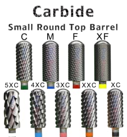 RolinStar 5.35 Small Round Top Barrel Original Steel Carbide Manicure Nail Drill Bit File Accessories