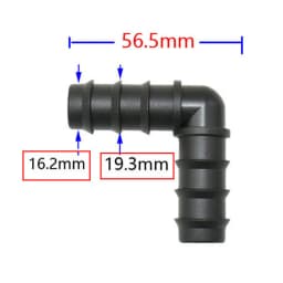 16mm 20mm 25mm PE Pipe Barb Connectors Tee Elbow Repair End Plug 1/2 3/4" Garden Water Drip Irrigation Pipe Connector Joints 4PC
