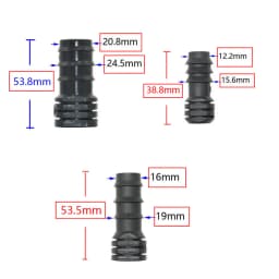 16mm 20mm 25mm PE Pipe Barb Connectors Tee Elbow Repair End Plug 1/2 3/4" Garden Water Drip Irrigation Pipe Connector Joints 4PC