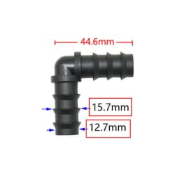 16mm 20mm 25mm PE Pipe Barb Connectors Tee Elbow Repair End Plug 1/2 3/4" Garden Water Drip Irrigation Pipe Connector Joints 4PC