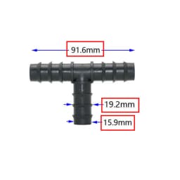 16mm 20mm 25mm PE Pipe Barb Connectors Tee Elbow Repair End Plug 1/2 3/4" Garden Water Drip Irrigation Pipe Connector Joints 4PC