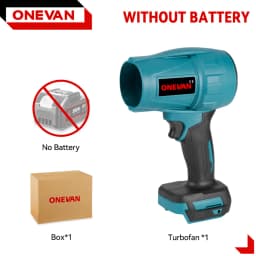 2000W Brushless Electric Turbo Blower 200M/S Air Blower Violent Car Dryer Handheld Dust Blowing Tool for Makita 18V Battery Pin