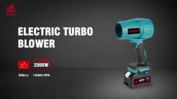 2000W Brushless Electric Turbo Blower 200M/S Air Blower Violent Car Dryer Handheld Dust Blowing Tool for Makita 18V Battery Pin