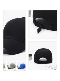 Black Cap Solid Color Baseball Cap Snapback Caps Casquette Hats Fitted Casual Gorras Hip Hop Dad Hats For Men Women Unisex