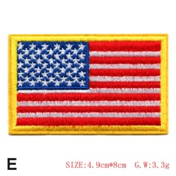 Embroidered Thread American Flag Embroidered Patch Patriotic USA Tactics Patch Punk Style Patch Men Women Kids Decor