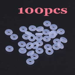 White Rubber Clip Charms Safety Stopper Beads Silicone safety non-slip hose Fits Original Brand Charm Bracelets Accessories