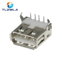 10PCS USB 2.0 4Pin A Type Female Socket Connector G54 2 feet 90 degree Data Transmission Charging